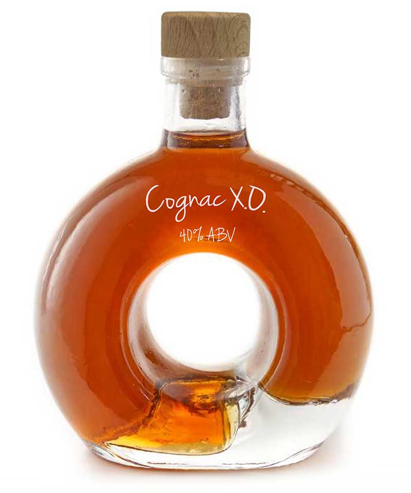 Cognac Gift | Finest Cognac Hautefort Brandy from France in a unique fancy modern bottle | 200ml | 40% ABV - Image 2