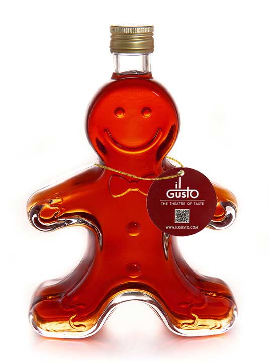 Sour Cherry Vodka in Gingerbread Man Shaped Glass Bottle - 15%vol